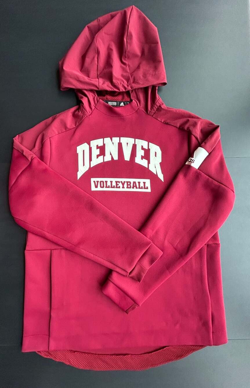 Adidas Denver Volleyball Hoodie Size Large  Red Team Issue
